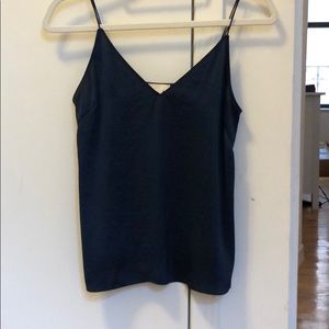 Aritzia Wilfred free navy silk cami